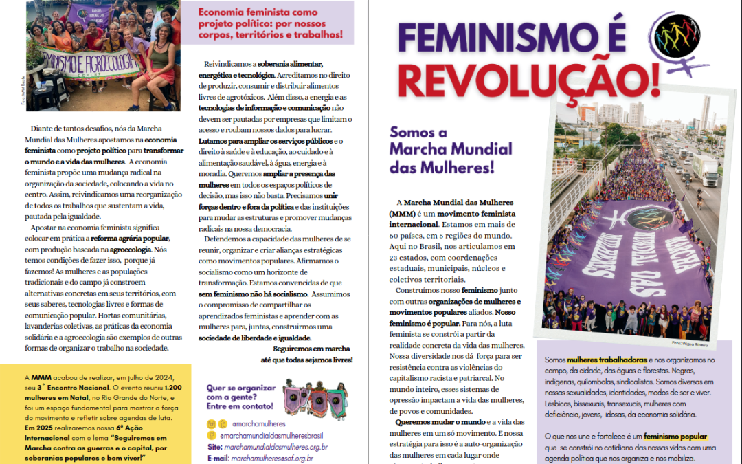 Novo Panfleto de apresentação da Marcha Mundial das Mulheres